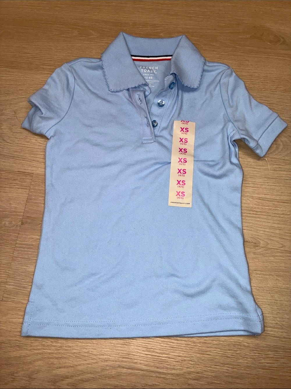NEW French Toast Light Blue Girls Polo Shirt